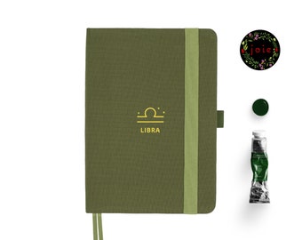 Libra Zodiac Sign - Dot Grid Notebook, Travel Journal, Astrological Dot Grid Journal, Meditation Journal, Star Sign Dotted Notebook, Planner