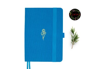 Iris - Dot Grid Notebook, Planner Notebook, Stationery, Dotted Journal, A5 Dot Grid Journal, Floral Journal, Planner, Weekly Journal, Diary