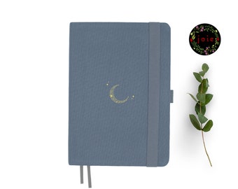 Moon- Dot Grid notebook, Dotted Paper Journal, Creative Journaling, Writing Journal, Monthly Planner, Diary, Notebook, Dotted Journal