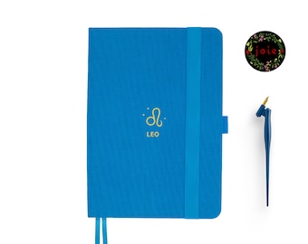 Leo Zodiac Sign - Dot Grid Notebook, Planner Notebook, Notebook, Zodiac Sign Journal, Meditation Journal, Astrological Gift, Doodling Book