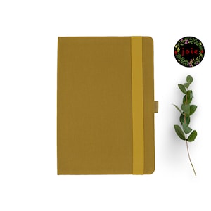 Classic Mustard A5 Dot Grid Notebook, Dotted Journal, No Ghost Notebook, Bullet Notebook, 160 gsm, Planner, Meditation Journal, Diary