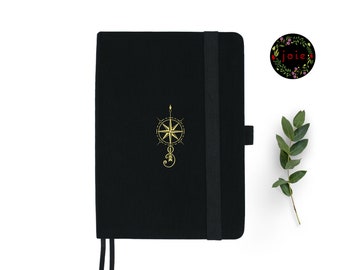 Compass A5 Dot Grid notebook, Weekly Journal, Dotted Paper Journal, Travel Journal,  Writting Journal, Monthly Planner, Productivity, Plan