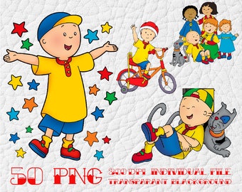caillou clipart etsy etsy