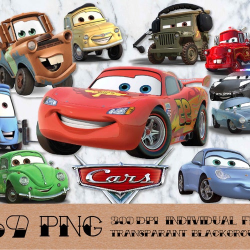 Disney Car Clipart Disney Clipart Transparent Background Etsy Ireland