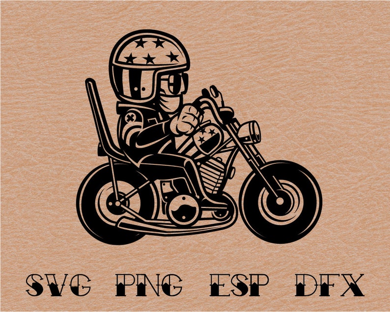 Digital Download Vector Biker Lifestyle Silhouette Cutting SVG Circuit Cut Clipart