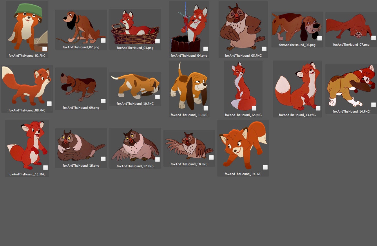 Fox and the Hound Clipart Disney Clipart transparent Etsy