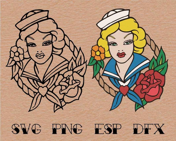 Old School Tattoo Pin up Sailor Girl Svgvectorclipart - Etsy Norway Old School Tattoo Pin up Sailor Girl Svgvectorclipart - Etsy Norway