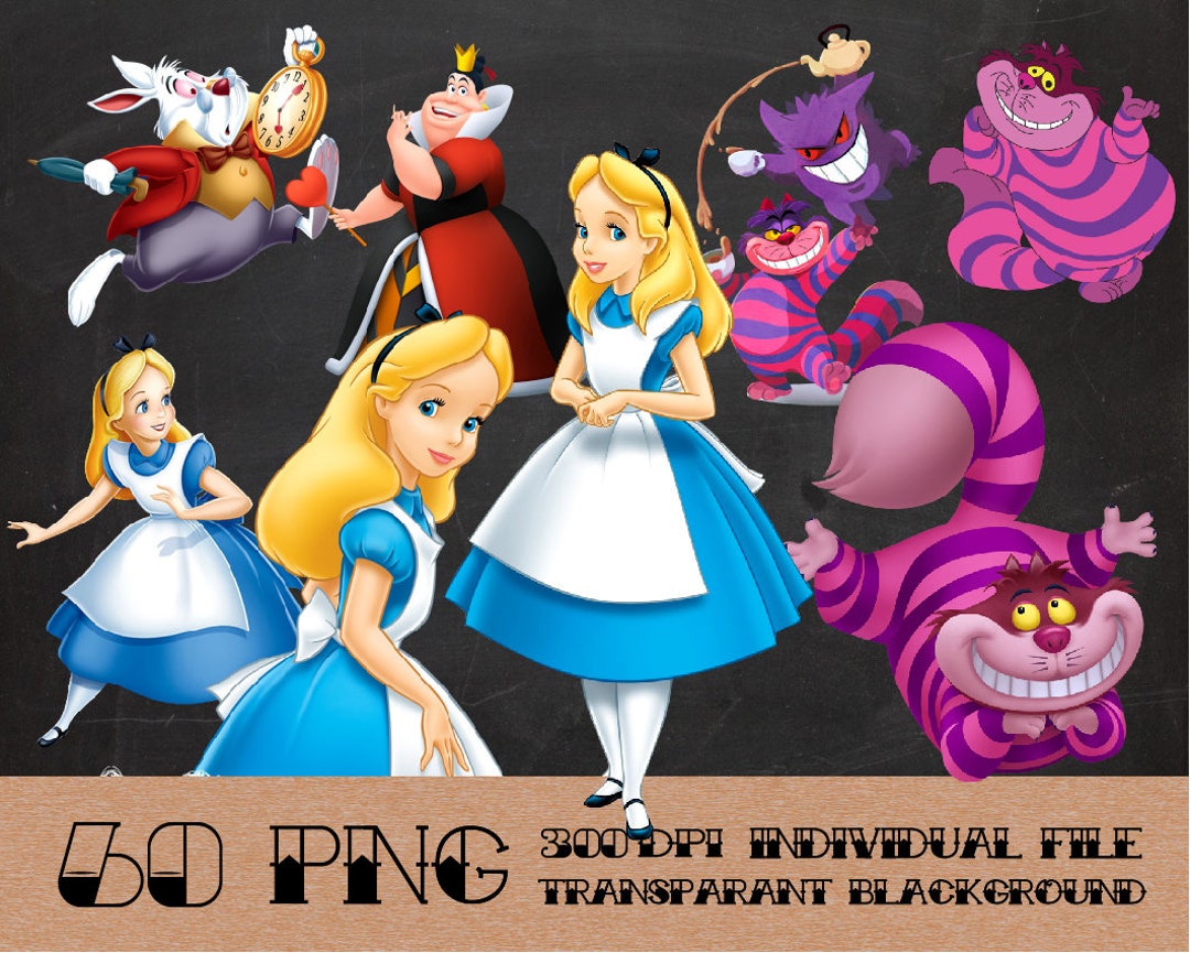Alice in Wonderland Clipart Clipart transparent Background - Etsy Alice in Wonderland Clipart Clipart transparent Background - Etsy