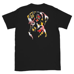 Maryland Flag Dog Labrador T-Shirt