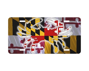 Maryland Flag Crab Vanity License Plate