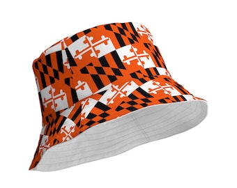 Orange Maryland Flag Bucket Hat