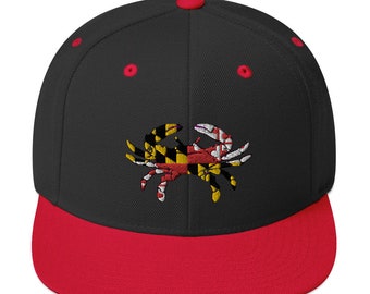 Maryland Flag Crab Snapback Hat