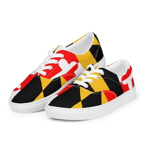 Maryland Flagge Damen Schnürschuhe