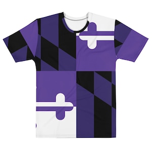 Maryland Flag Purple All-Over Print Men's T-Shirt