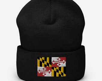Maryland Flag Cuffed Beanie