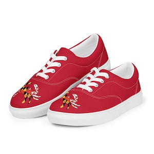 Maryland Flag Crab Logo Women’s Lace-up Shoes