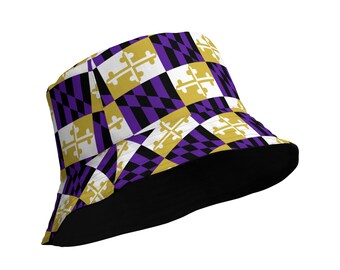Purple and Gold Maryland Flag Bucket Hat
