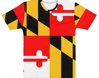 Maryland Flag All-Over Print Men's T-Shirt