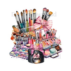 Makeup Digital prints, Make up Girls, Quality JPG, Make up Girls Arts, Cosmetic Printing, , junk journals, greeting cards, invitations craft