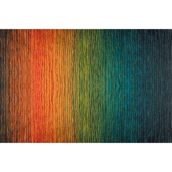 NICEEC 2 Skeins Rainbow Soft Yarn 100% Wool gradient Multi color