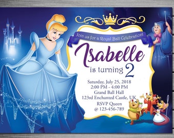 cinderella invite etsy