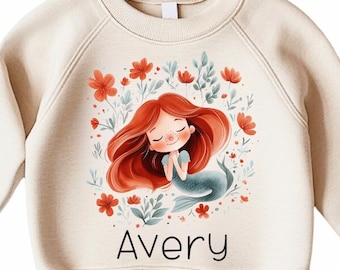 Sudadera personalizada de la princesa sirena Ariel