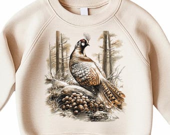 Retro Pheasant Kids Sweatshirt Vintage US Wildlife Bird