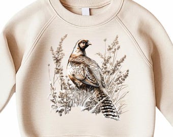 Retro Pheasant Kids Sweatshirt Vintage US Wildlife Bird