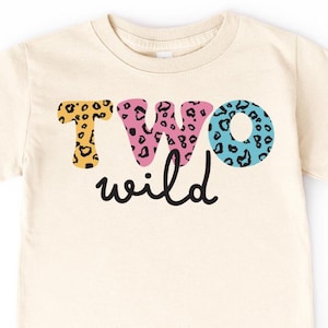 Two Wild Birthday Shirt – Toddler 2nd Birthday Outfit with Animal Print Design