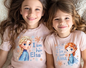 Frozen Princess Big Sister Elsa Little Sister Anna Outfit