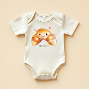 Personalized Croissant Baby Bodysuit