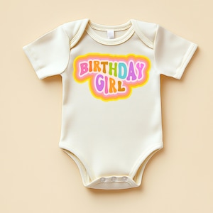 Body de bebé para niña de cumpleaños / Traje de primer cumpleaños / Regalo para niña