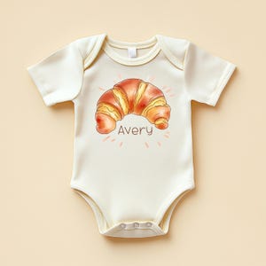 Personalized Croissant Baby Bodysuit