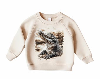 Retro Alligator Kinder Sweatshirt Vintage Wildtiere