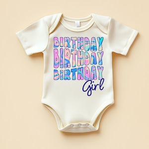 Body de bebé para niña de cumpleaños / Traje de primer cumpleaños / Regalo para niña