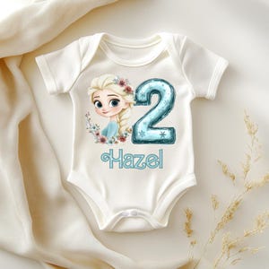 Frozen Elsa Birthday Shirt – Custom Name and Age