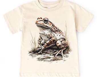 Retro Vintage amerikanischer Ochsenfrosch Kinder T-Shirt - Wildtiere Natur Top