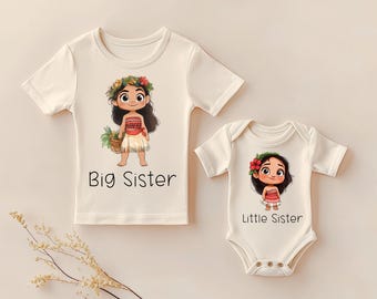 Moana Big Sister Shirt Little Sister Bodysuit