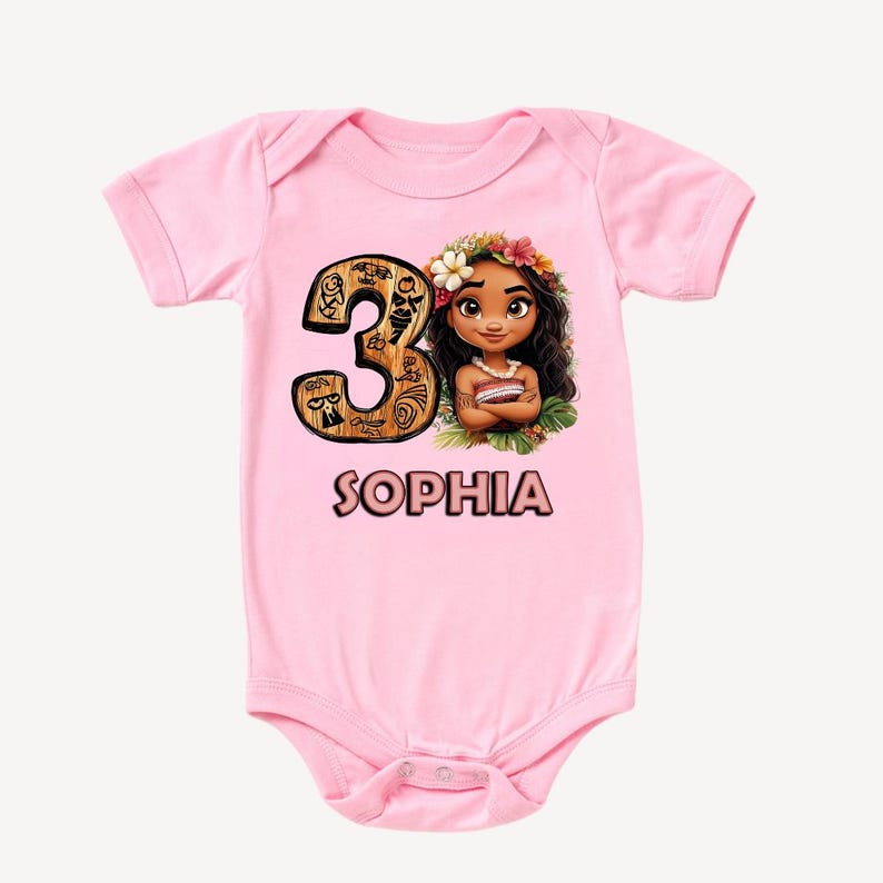 Moana Birthday Shirt – Personalized Girl Tee