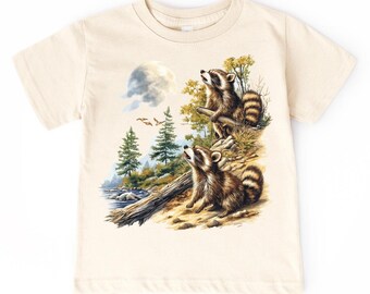 Retro Raccoons Kids T-Shirt Vintage Wildlife