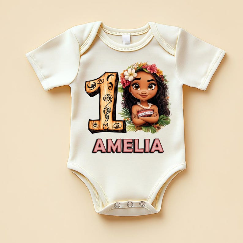 Moana Birthday Shirt – Personalized Girl Tee