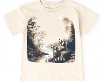 Retro Raccoons Kids T-Shirt Vintage Wildlife