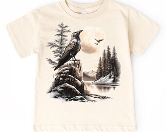 Camiseta infantil retrô vintage Raven