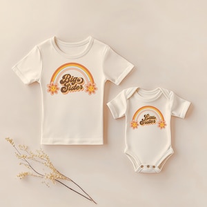 Big Sister Little Sister Set – Minimal Retro Sibling Outfits