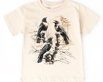 Camiseta infantil retrô vintage Raven