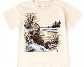 Vintage Retro Otter Kinder T-Shirt - Wildlife Nature Tee