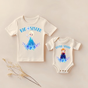 Frozen Princess Elsa Big Sister Shirt Anna Little Sister Bodysuit