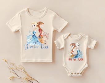 Camiseta de princesa hermana mayor o body de hermana pequeña: estilo isleño