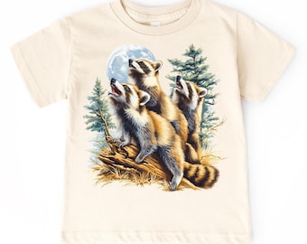 Retro Raccoons Kids T-Shirt Vintage Wildlife