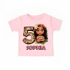 Moana Birthday Shirt – Personalized Girl Tee